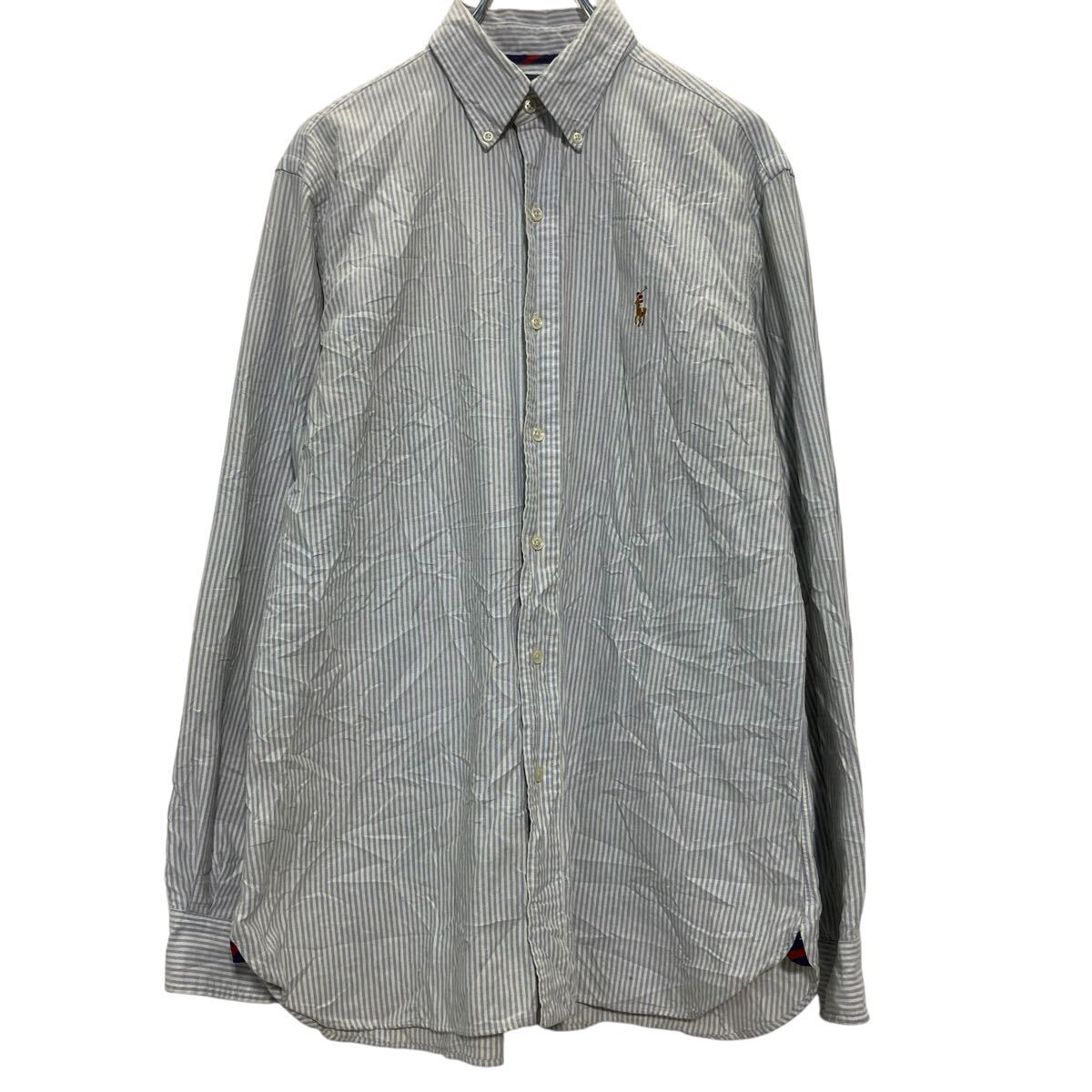 ★★複数点購入の場合は、1点分の送料で同梱発送致します。★★（合計金額が3,980円(税込)以上の場合は、送料無料となります。)商品に興味をもって頂き、誠に有難うございます。恐れ入りますが最後までお読み頂き、ご了承の上ご購入下さい。アメリカから輸入した ラルフローレン ストライプシャツの販売です。【商品説明】※色やデザインは画像をご覧ください。【サイズ】（海外規格の為、基本的には大きめのサイズ感となりますが、詳細は実寸をご参照ください。)サイズ表記にてM実寸着丈 77cm肩幅 48cm身幅 61cm袖丈 52cm(脇下から計測)・素人採寸の為、誤差についてはご容赦下さい。・着用感につきましては普段着用されているものとの実寸を比較して参考にされてください。【状態】状態確認Cランク品左袖に小さなダメージがあります両脇、右袖に汚れがあります《ランク》A-デッドストックや未使用に近い状態B-使用感はあるが綺麗な状態C-使用感があり多少の汚れがある状態D-使用感があり汚れや破れがある状態（上記ランクは弊社基準でのランク付けとなります。あくまでも参考として頂き、詳細は画像をご確認の上、ご入札ください。また、見落としによる目立たない穴、ほつれ、破れ、汚れ等のダメージ品が混入している場合もございますことをご理解の上、ご入札をお願い致します。）・全体的に使用感はありますが着用に問題はありません。・未洗濯品です。・保管上の折りジワと、ベール品によるシワはご容赦下さい。・状態に特に敏感な方のご入札はご遠慮下さい。※不明な点がありましたらお気軽に、ご質問下さい。【発送】佐川急便で発送します。※（沖縄及び一部離島へはヤマト運輸で発送する場合があります）★★複数点購入の場合は、1点分の送料で同梱発送致します。★★（合計金額が3,980円(税込)以上の場合は、送料無料となります。)【ご注意】・落札後はノークレーム＆ノーリターンにて、お願い致します。（返品は一切お受けできません。）・古着、usedの特性等を充分にご理解頂ける方のご購入に限らせて頂きます。 古着にご理解の無い方、状態に特に敏感な方のご購入はご遠慮下さい。・サイズ感につきましては普段着用されているものとの実寸を比較して参考にされてください。・できるだけ現物に近い色味をお伝えできるように気を付けておりますが、撮影環境や使用するモニターによっては、商品と画像に若干の色誤差が生じますことをご了承ください。【営業について】誠に勝手ながら、土曜、日曜、祝日、年末年始、ゴールデンウィークはお休みとさせて頂きます。また、お客様へのご対応時間は基本的には営業日の9:00〜17：00までになります。ご対応時間外や休業日にご落札いただいた商品や、ご質問など、頂いたご連絡への返信が滞る場合がございます。ご連絡、発送は休業明けより順次行っていきますのでご了承よろしくお願いいたします。★新商品、毎日大量入荷中です!!!20250317-0