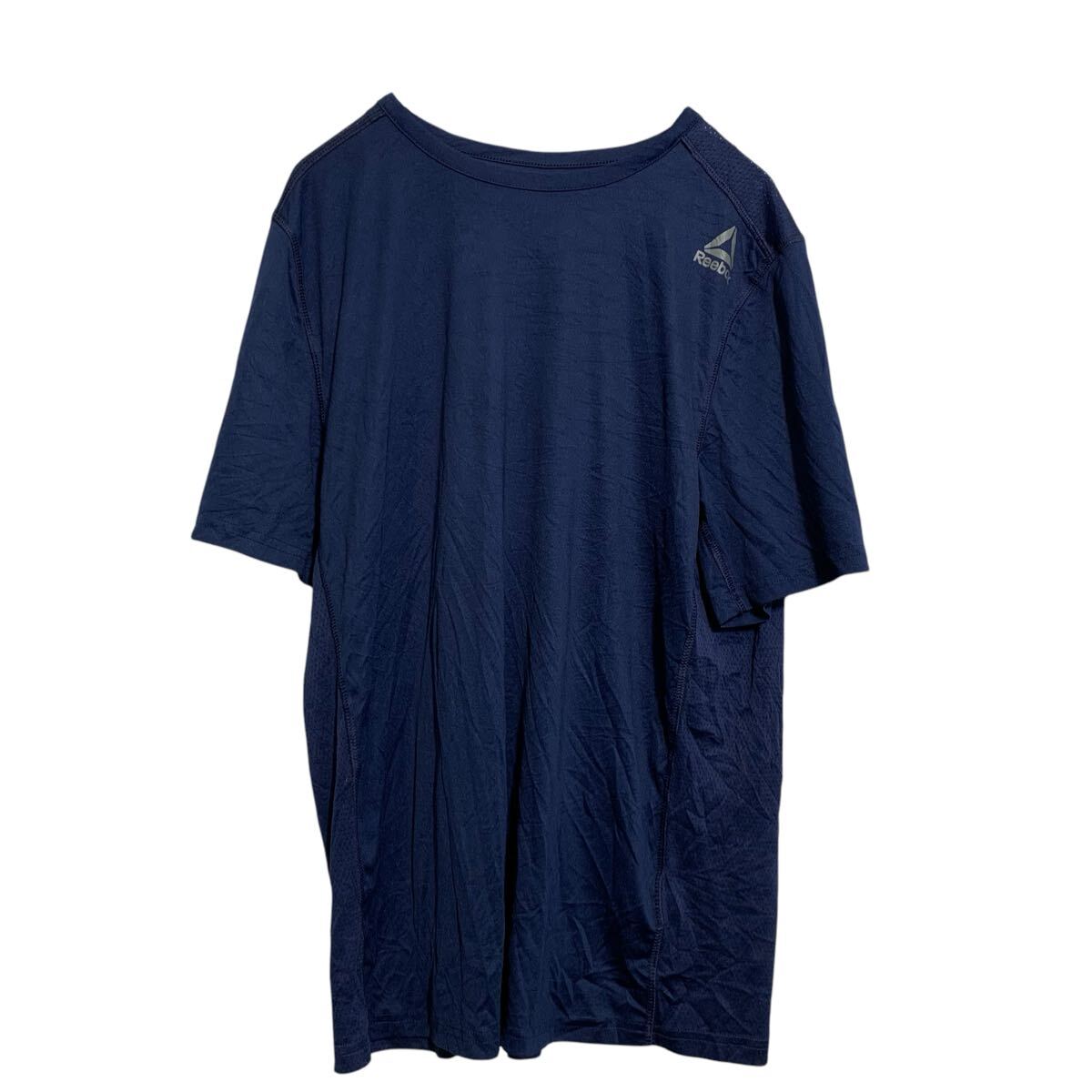 【中古】【古着】 Reebok 半袖 ロゴTシャツ M ネイビー リーボック スポーツウェア 古着卸 アメリカ仕入 a703-6376