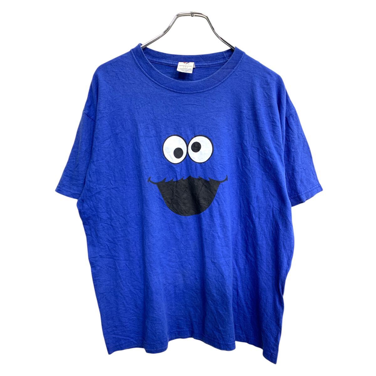 【中古】【古着】 JERZEES 半袖 キャラクターTシャツ Lサイズ ジャージーズ ブルー コットン 古着卸 アメリカ仕入 t2503-3284