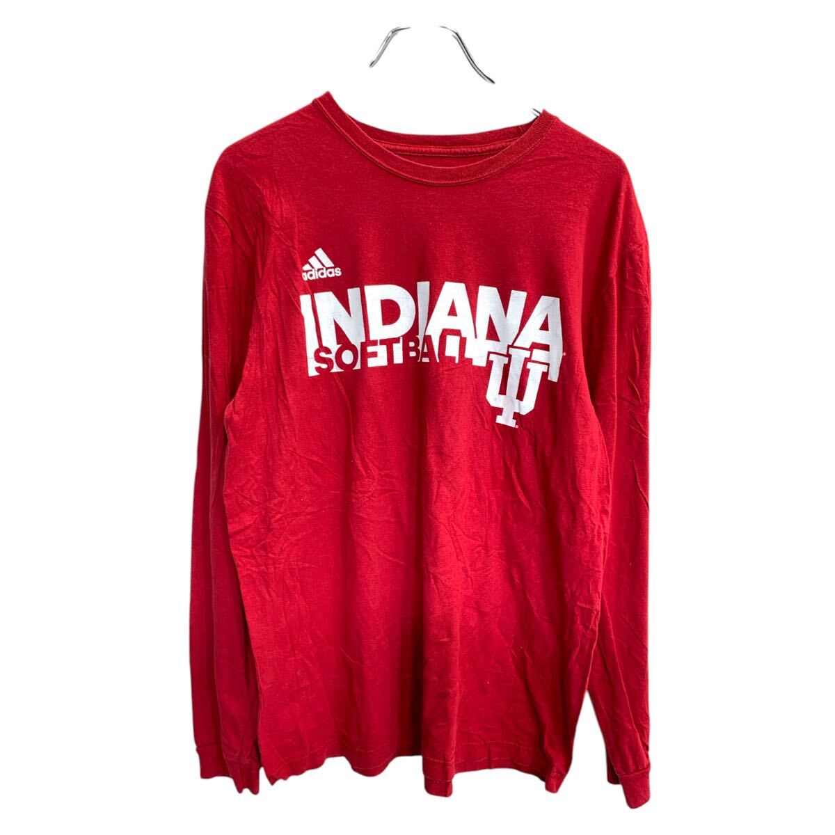 【中古】【古着】 adidas ロングTシャツ Lサイズ アディダス レッド コットン 古着卸 アメリカ仕入 t2503-3312