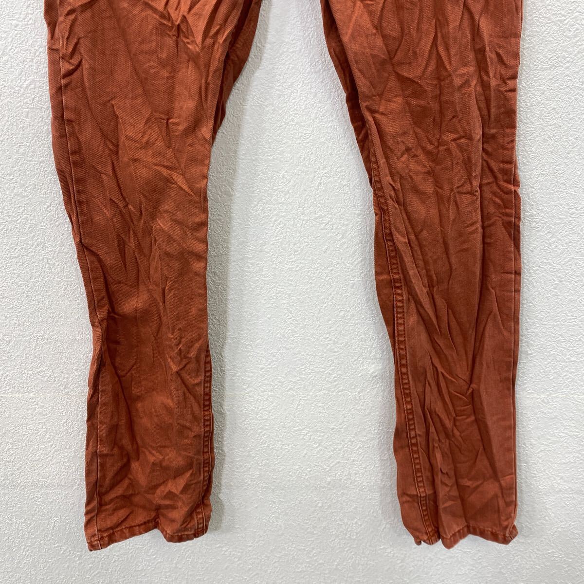 【中古】【古着】 Levi's 511 デニムパンツ W27 リーバイス スリム コットン オレンジ系 古着卸 アメリカ仕入 デニムパンツ 2503-1079