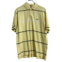 【中古】【古着】 NAUTICA 半袖 ポロシャツ M ライトイエロー ネイビー ノーティカ ゴルフ 古着卸 アメリカ仕入 a703-6593