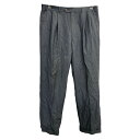 【中古】【古着】 スラックス W37 タックパンツ ストライプ グレー 古着卸 アメリカ仕入 2503-1154(4)