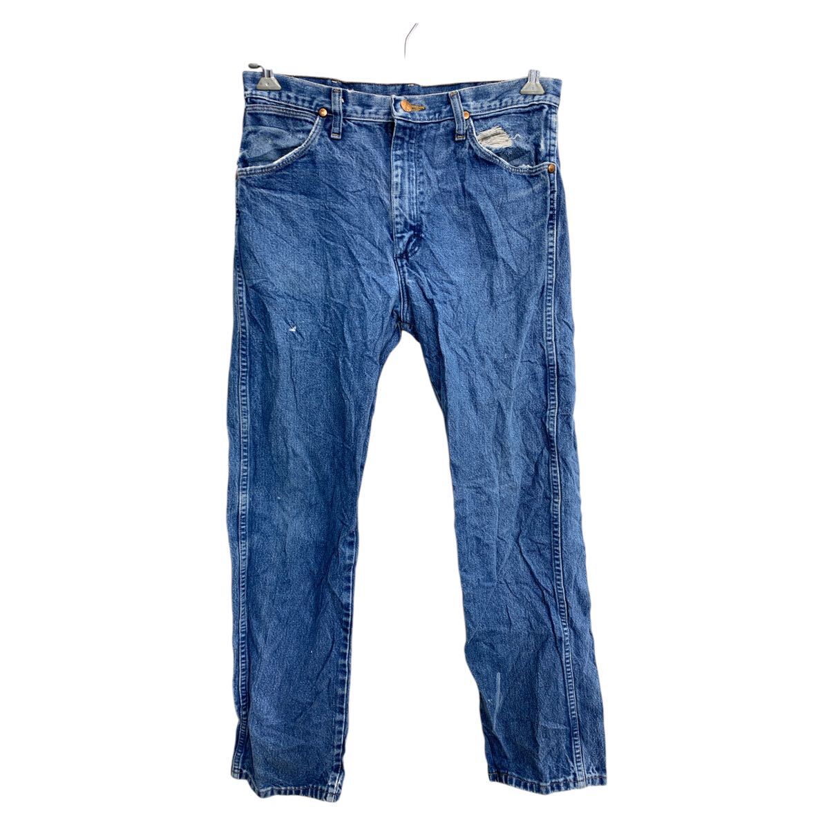 【中古】【古着】 Wrangler カウボーイ ロングパンツ 13MWZ ラングラー ブルー コットン メキシコ製 古着卸 アメリカ仕入 2503-1169