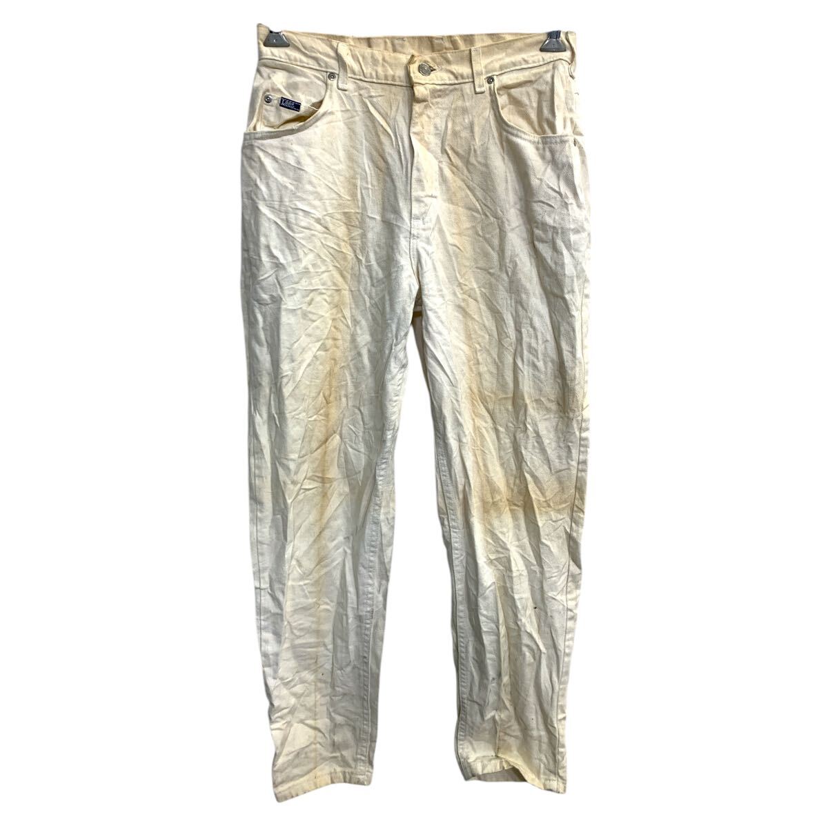 【中古】【古着】 Lee デニムパンツ W31 リー レディース ホワイト コットン USA製 古着卸 アメリカ仕入 2503-1180
