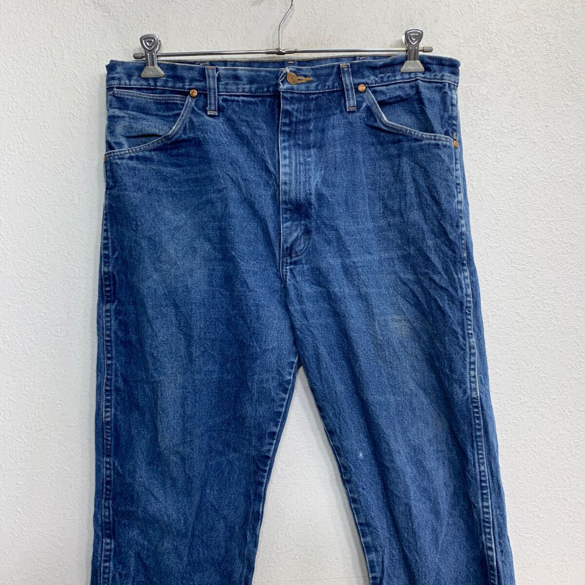 【中古】【古着】 Wrangler カウボーイ ロングパンツ W36 ラングラー 13MWZ ブルー コットンメキシコ製 古着卸 アメリカ仕入 2503-1277