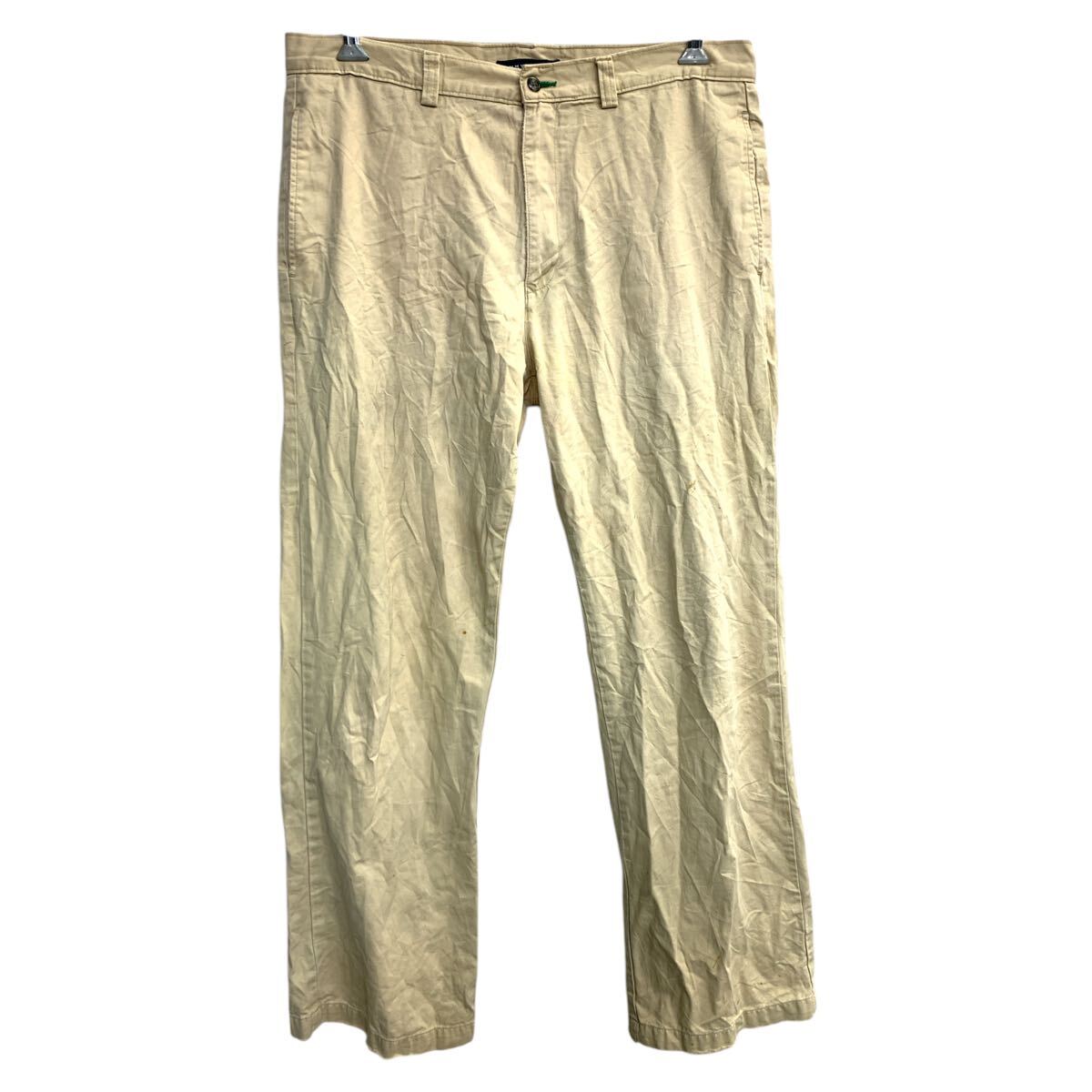 Rakuten - 【中古】【古着】 TOMMY HILFIGER チノパン W36 トミーヒルフィガー ビッグサイズ ベージュ 古着卸 アメリカ仕入 2503-1326
