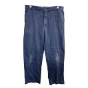 【中古】【古着】 Dickies ワークパンツ W38 ディッキーズ ルーズフィット ダブルニー ビッグサイズ ネイビー メキシコ製 古着卸 アメリカ仕入 2503-1406(4)