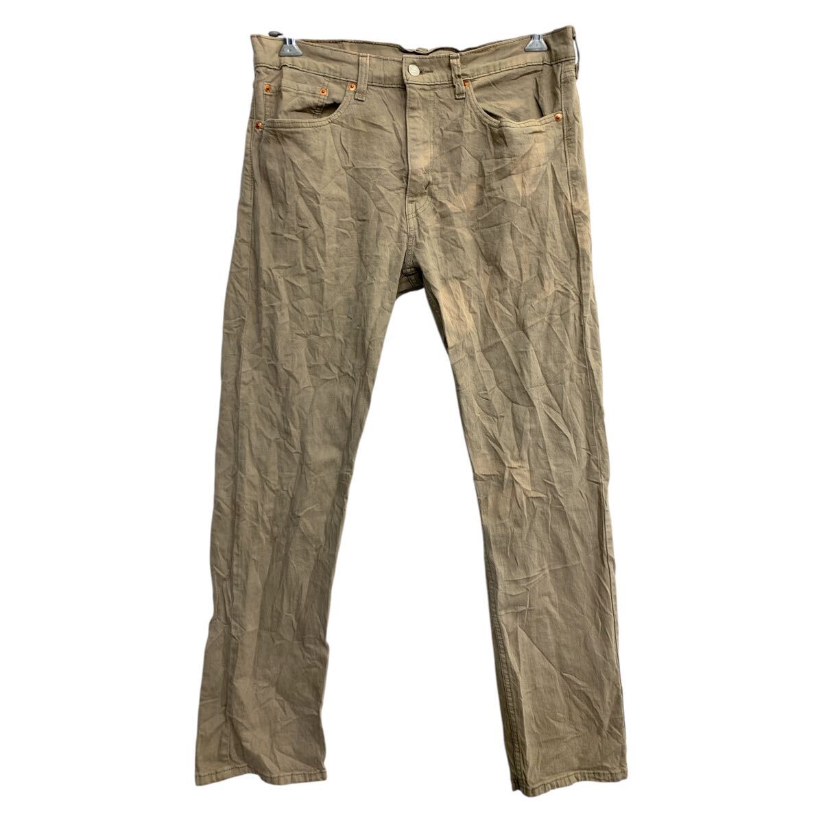 【中古】【古着】 Levi's 505 デニムパンツ W34 リーバイス レギュラーフィット ベージュ 古着卸 アメリカ仕入 2503-1418
