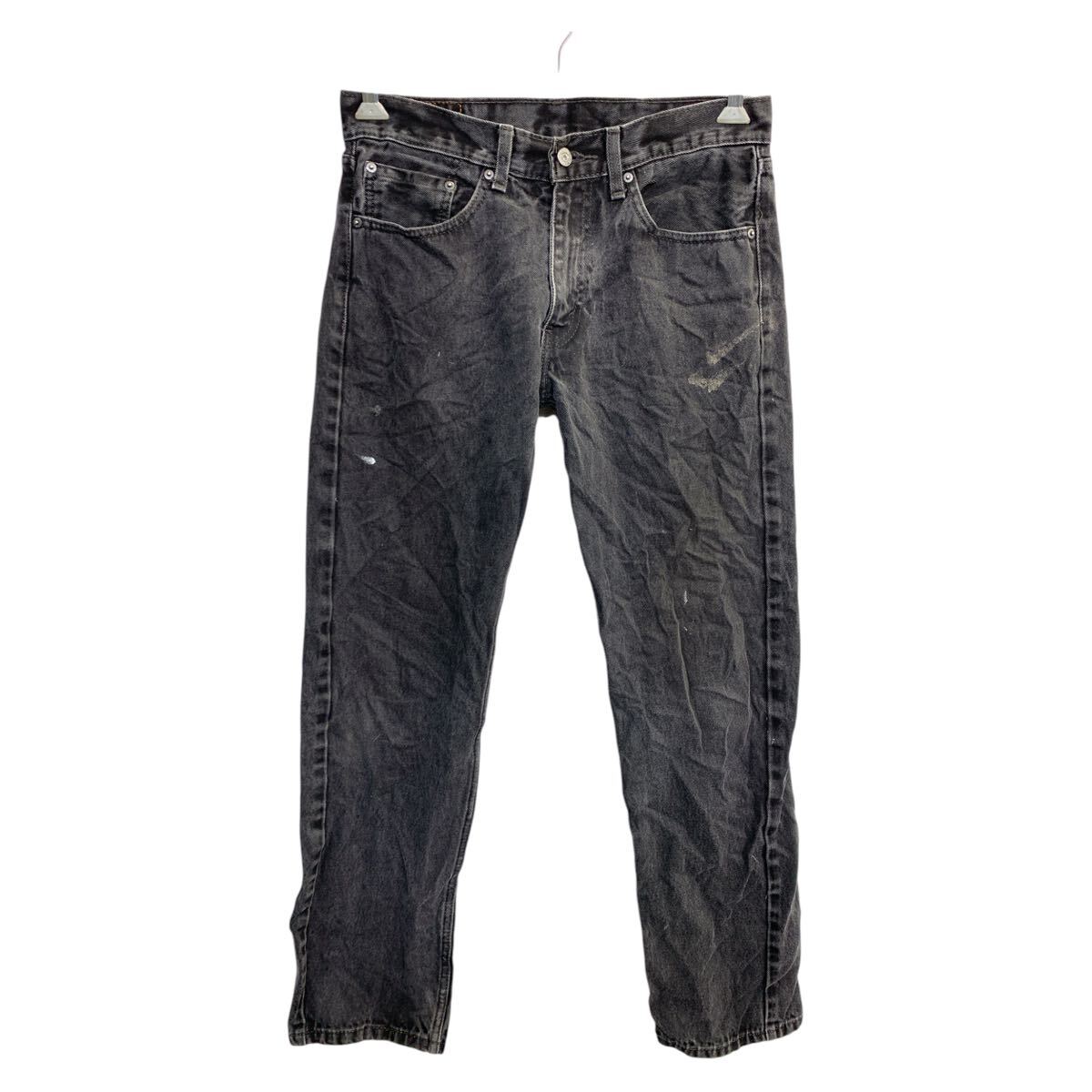 【中古】【古着】 Levi's 505 デニムパンツ W32 リーバイス レギュラーフィット ブラック 古着卸 アメリカ仕入 2503-1437