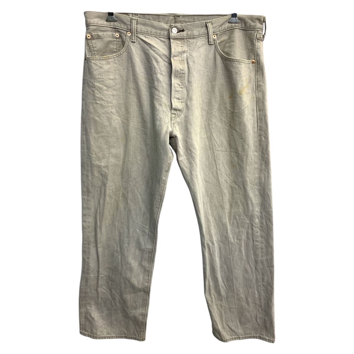 【中古】【古着】 Levi's 501 デニムパンツ W42 リーバイス ボタンフライ ベージュ コットン メキシコ製 古着卸 アメリカ仕入 2503-1461