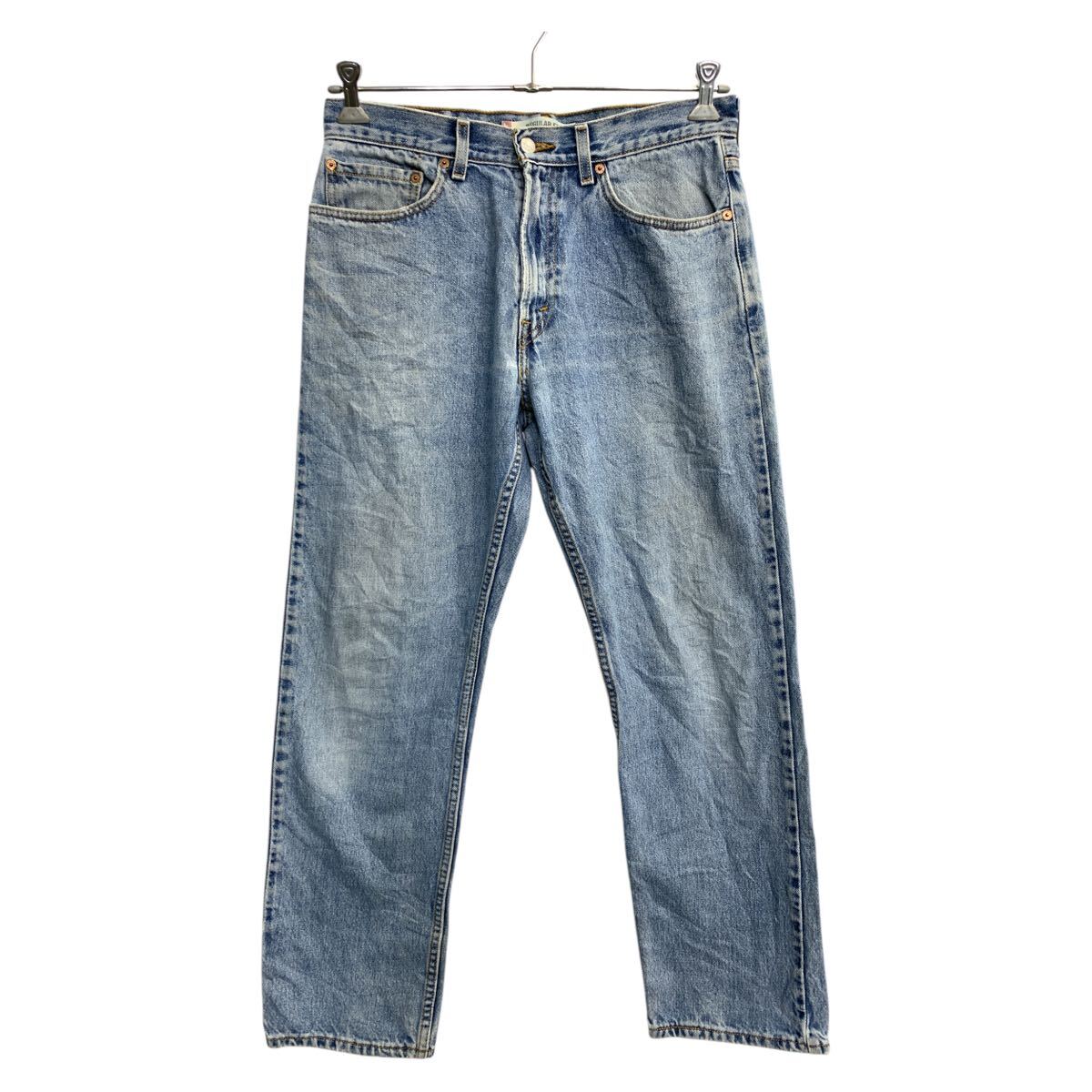 【中古】【古着】 Levi's 505 デニムパンツ W32 リーバイス レギュラーフィット ライトブルー コットン メキシコ製 古着卸 アメリカ仕入 2503-1490