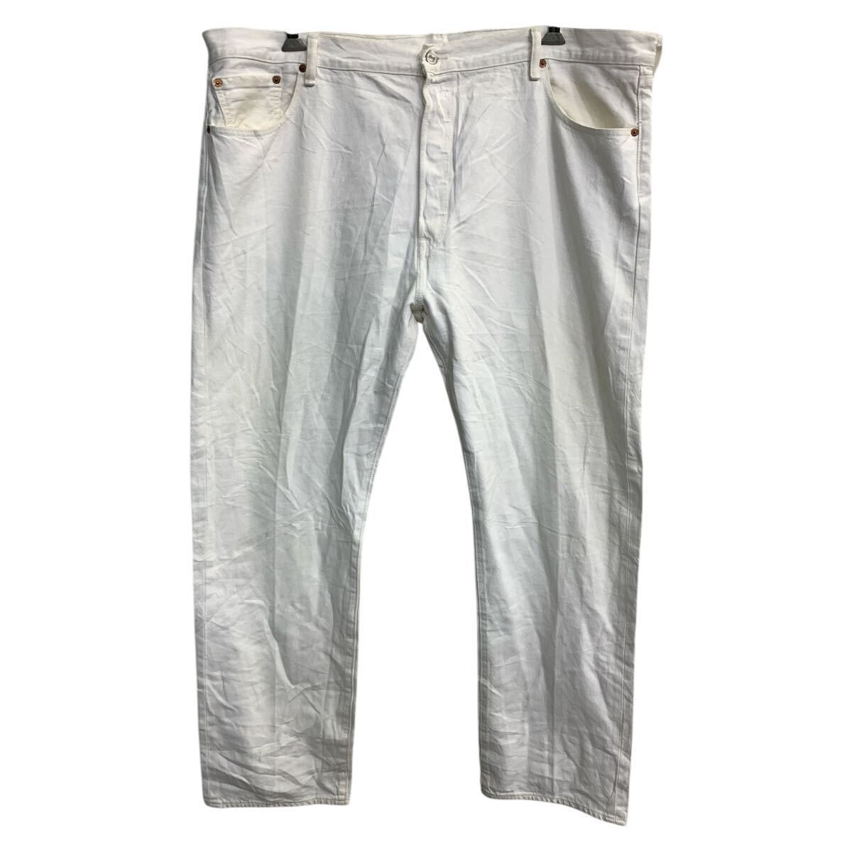 【中古】【古着】 Levi's 501 デニムパンツ W44 リーバイス ボタンフライ ビッグサイズ ホワイト コットン メキシコ製 古着卸 アメリカ仕入 2503-1502