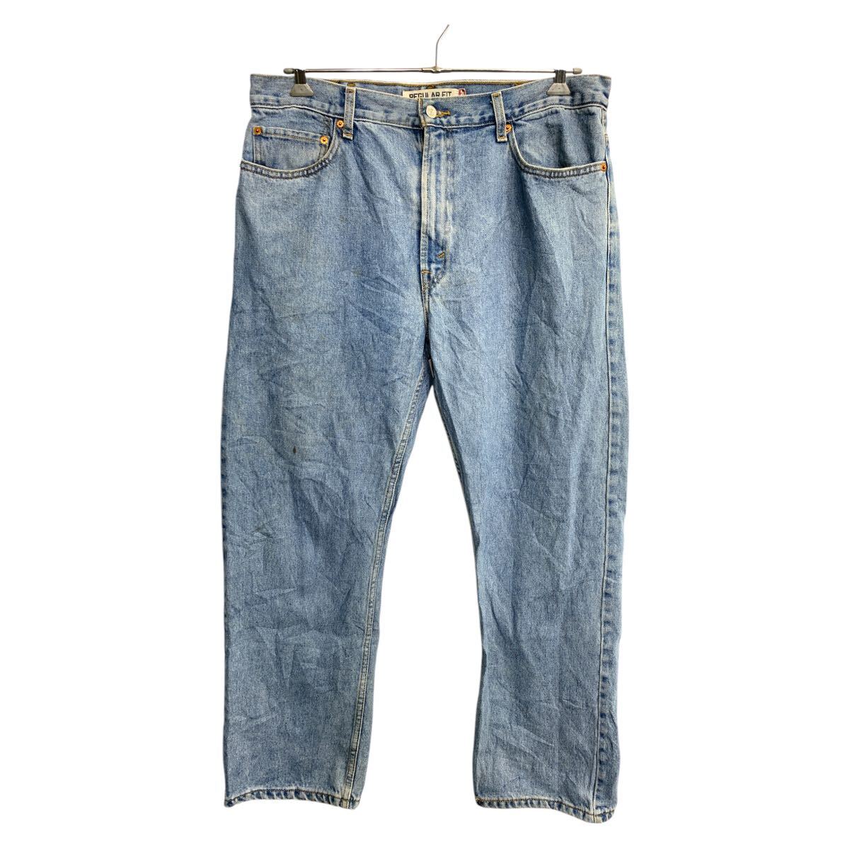 【中古】【古着】 Levi's 505 デニムパンツ W38 リーバイス レギュラーフィット ビッグサイズ ライトブルー コットン 古着卸 アメリカ仕入 2503-1527