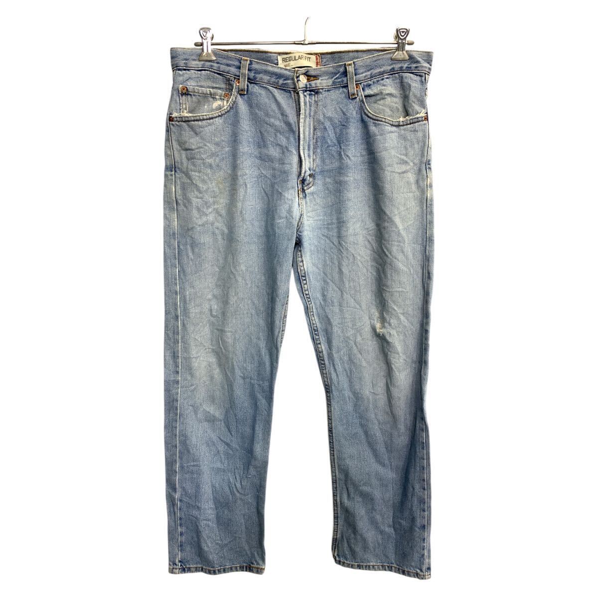 【中古】【古着】 Levi's 505 デニムパンツ W36 リーバイス レギュラーフィット ビッグサイズ ライトブルー コットン 古着卸 アメリカ仕入 2503-1542