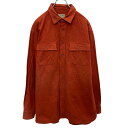 【中古】【古着】 L.L.Bean 長袖 無地シャツ L オレンジ ボタン エルエルビーン 胸ポケット コットンシャツ シンプル 古着卸 アメリカ仕入 a703-6761(4)