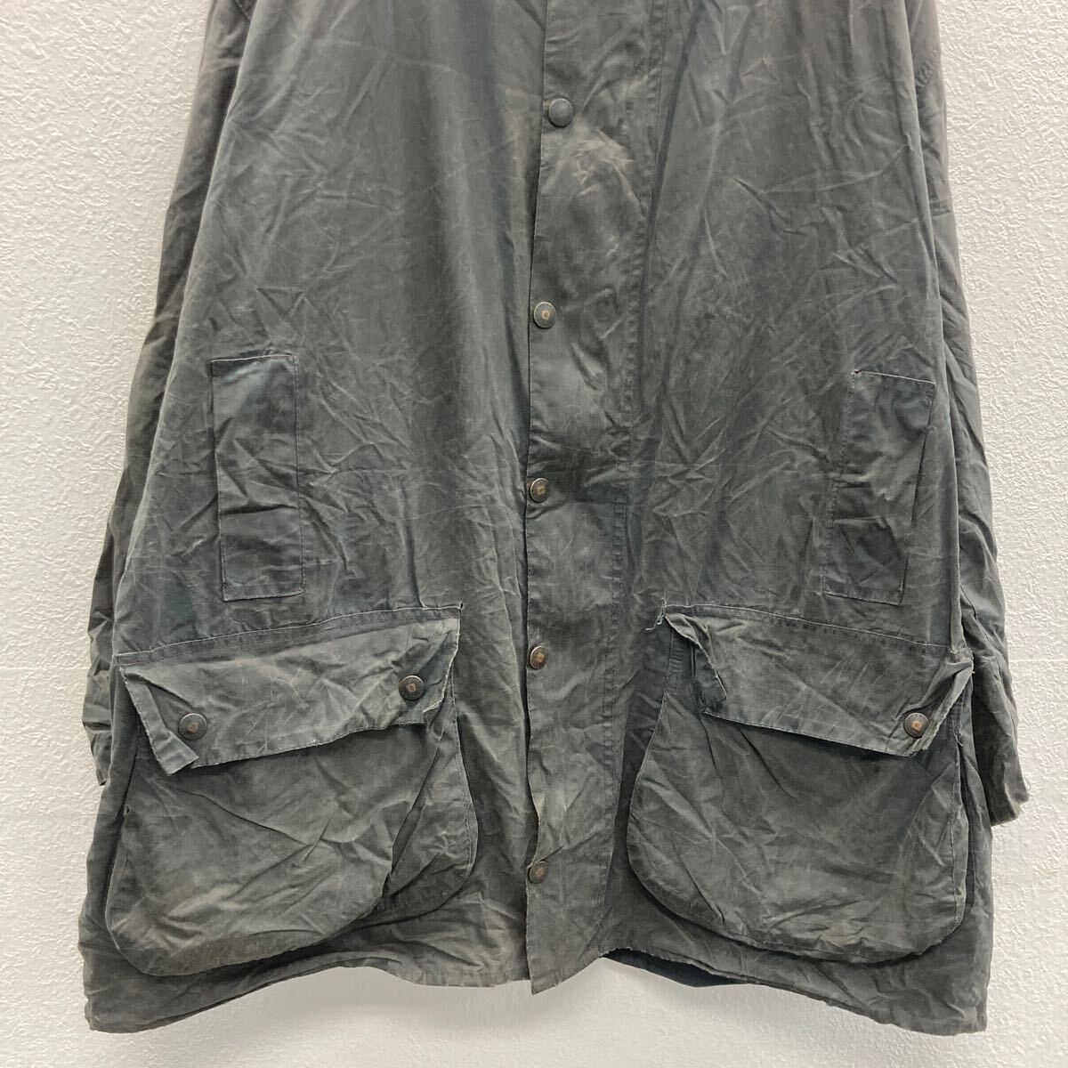 【中古】【古着】 Barbour オイルドジャケット C52 XL〜 ブラック バブアー ジップアップ スナップボタン モックネック 古着卸 アメリカ仕入 a703-6814