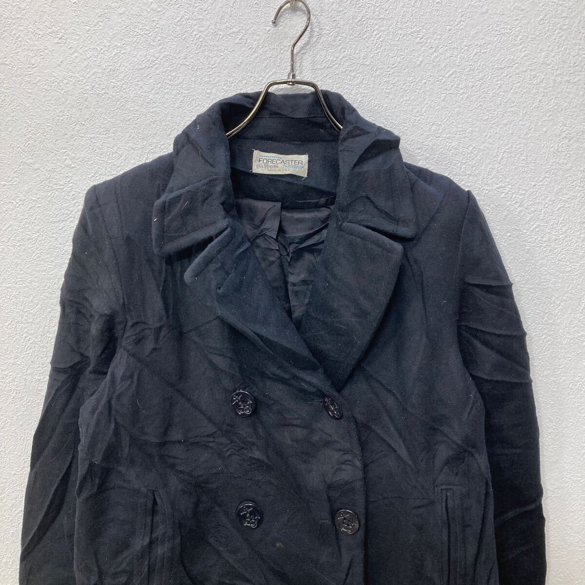 【中古】【古着】 FORECASTER ピーコート Lサイズ レディース USA製 アメリカ製 ブラック 古着卸 アメリカ仕入 a703-6904