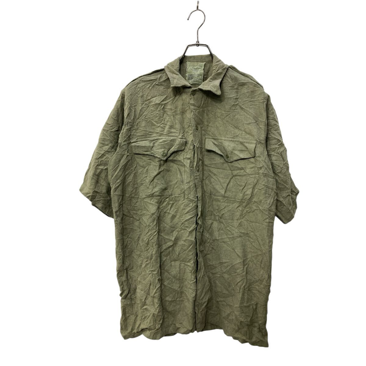 【中古】【古着】 ミリタリーシャツ Lサイズ位 カナダ軍 カーキ 古着卸 アメリカ仕入 a703-6905