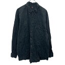 【中古】【古着】 Levi's 長袖 無地シャツ L〜 ブラック リーバイス ボタンダウン 胸ポケット カジュアルシャツ シンプル 古着卸 アメリカ仕入 a70...