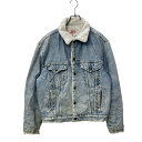【中古】【古着】 Levi's デニムボアジャケット XLサイズ位 表記サイズ44R リーバイス 80年代 USA製 アメリカ製 ブルー 古着卸 アメリカ仕入 a704-5031