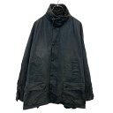 【中古】【古着】 Barbour オイルドジャケット C50 ブラック バブアー ジップアップ スナップボタン 襟コーデュロイ アウター 古着卸 アメリカ仕入 a704-5036