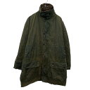 【中古】【古着】 Barbour オイルドジャケット C44 カーキ バブアー ジップアップ スナップボタン 襟コーデュロイ アウター 古着卸 アメリカ仕入 a704-5038
