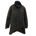 【中古】【古着】 Barbour オイルドジャケット L~ ブラック系 バブアー ジップアップ スナップボタン 襟コーデュロイ 古着卸 アメリカ仕入 a704-5050