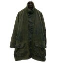 【中古】【古着】 Barbour オイルドジャケット C42 カーキ バブアー ジップアップ スナップボタン 襟コーデュロイ アウター 古着卸 アメリカ仕入 a704-5053