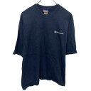 【中古】【古着】 Champion ロゴTシャツ L ネイビー チャンピオン プルオーバー ワンポイント スポーティー シンプル 古着卸 アメリカ仕入 a704-5109