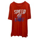 【中古】【古着】 adidas プリントTシャツ 2XL オレンジ ホワイト アディダス プルオーバー ビッグサイズ ビックプリント 古着卸 アメリカ仕入 a704-5129