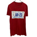 【中古】【古着】 Jordan プリントTシャツ M レッド ジョーダン プルオーバー ビッグプリント スポーティー 古着卸 アメリカ仕入 a704-5181