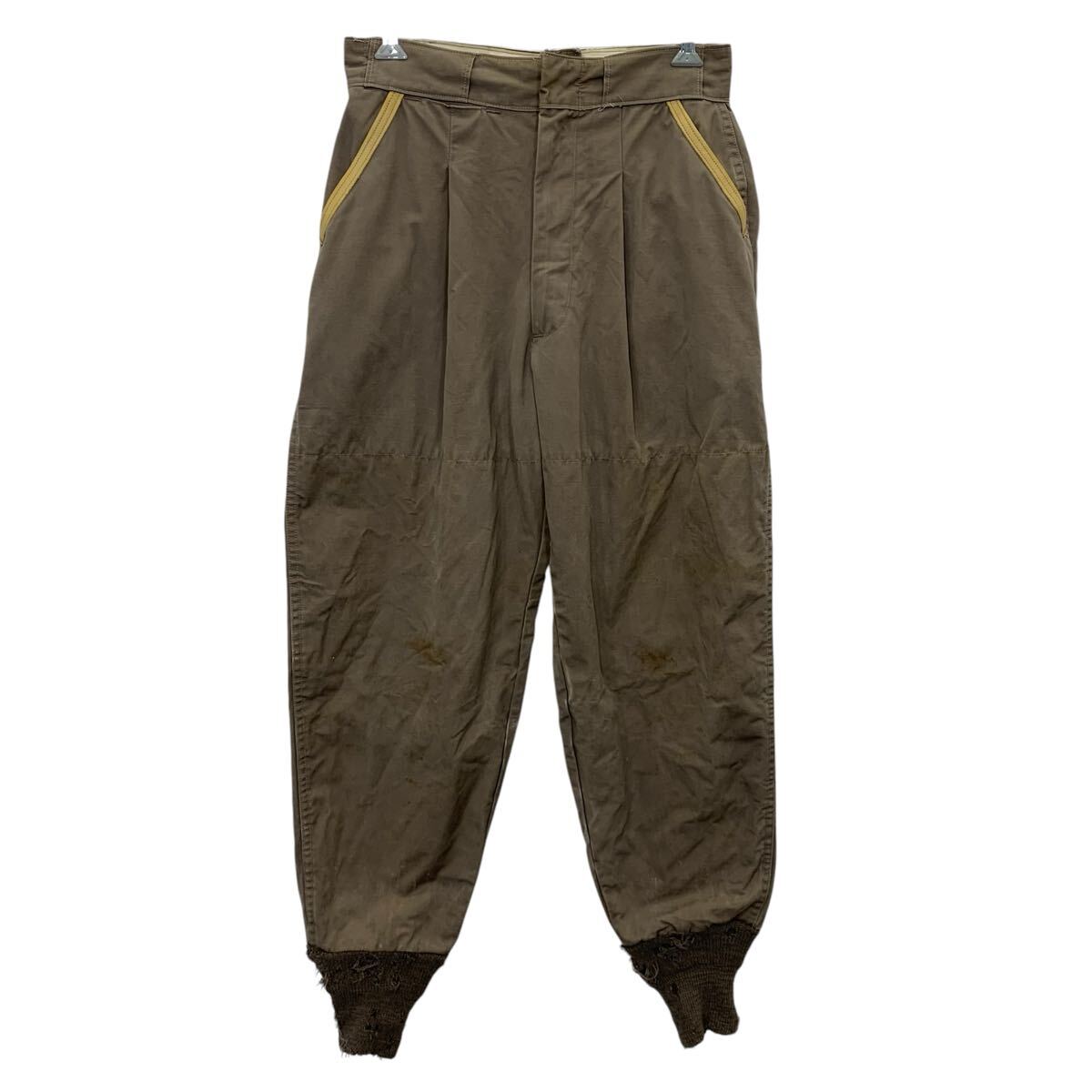 【中古】【古着】 WOOD−STREAM MASLAND ワークパンツ M〜 マスランド ダークベージュ系 50s 60s ハンテ..