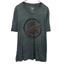 【中古】【古着】 プリントTシャツ XL チャコールグレー プルオーバー ビッグサイズ ビッグプリント スポーティー 薄手 古着卸 アメリカ仕入 a704-5182