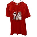 【中古】【古着】 PEANUTS キャラクターTシャツ M レッド ピーナッツ プルオーバー ビッグプリント カジュアル 古着卸 アメリカ仕入 a704-5185
