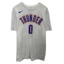 【中古】【古着】 NIKE プリントTシャツ L ホワイト ナイキ プルオーバー バックプリント 背番号 スポーティー 薄手 古着卸 アメリカ仕入 a704-5215