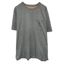 【中古】【古着】 Carhartt ロゴTシャツ XL グレー カーハート プルオーバー ビッグサイズ ワンポイント 刺繍 胸ポケット 古着卸 アメリカ仕入 a704-5218