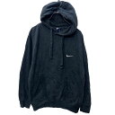 【中古】【古着】 NIKE ロゴスウェット パーカー M ブラック ナイキ ワンポイント プルオーバー 裏起毛 古着卸 アメリカ仕入 a704-5231