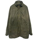 【中古】【古着】 Barbour オイルドジャケット L ベージュ バブアー ジップアップ スナップボタン モックネック 裏チェック 古着卸 アメリカ仕入 a704-5248