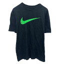 【中古】【古着】 NIKE ロゴTシャツ M ブラック ナイキ プルオーバー ビッグロゴ スポーティー カットソー 古着卸 アメリカ仕入 a704-5262