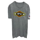【中古】【古着】 プリントTシャツ L~ グレー プルオーバー アームプリント クルーネック スポーティー カットソー 古着卸 アメリカ仕入 a704-5269