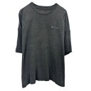 【中古】【古着】 Champion ロゴTシャツ XL~ チャコールグレー チャンピオン プルオーバー ビッグサイズ ワンポイント 刺繍 古着卸 アメリカ仕入 a704-5275