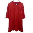 【中古】【古着】 Champion ロゴTシャツ 2XL レッド チャンピオン プルオーバー ビッグサイズ ワンポイント 刺繍 カットソー 古着卸 アメリカ仕入 a704-5301