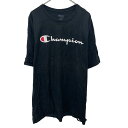 【中古】【古着】 Champion ロゴTシャツ 2XL ブラック チャンピオン プルオーバー ビッグサイズ ビッグロゴ シンプル 古着卸 アメリカ仕入 a704-5305