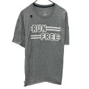 【中古】【古着】 Champion プリントTシャツ XL グレー ホワイト チャンピオン プルオーバー ビッグサイズ 古着卸 アメリカ仕入 a704-5306