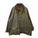 【中古】【古着】 Barbour オイルドジャケット XLサイズ位 表記サイズ48 バブアー 90年代 BEDALE ビデイル カーキ 古着卸 アメリカ仕入 a704-5330