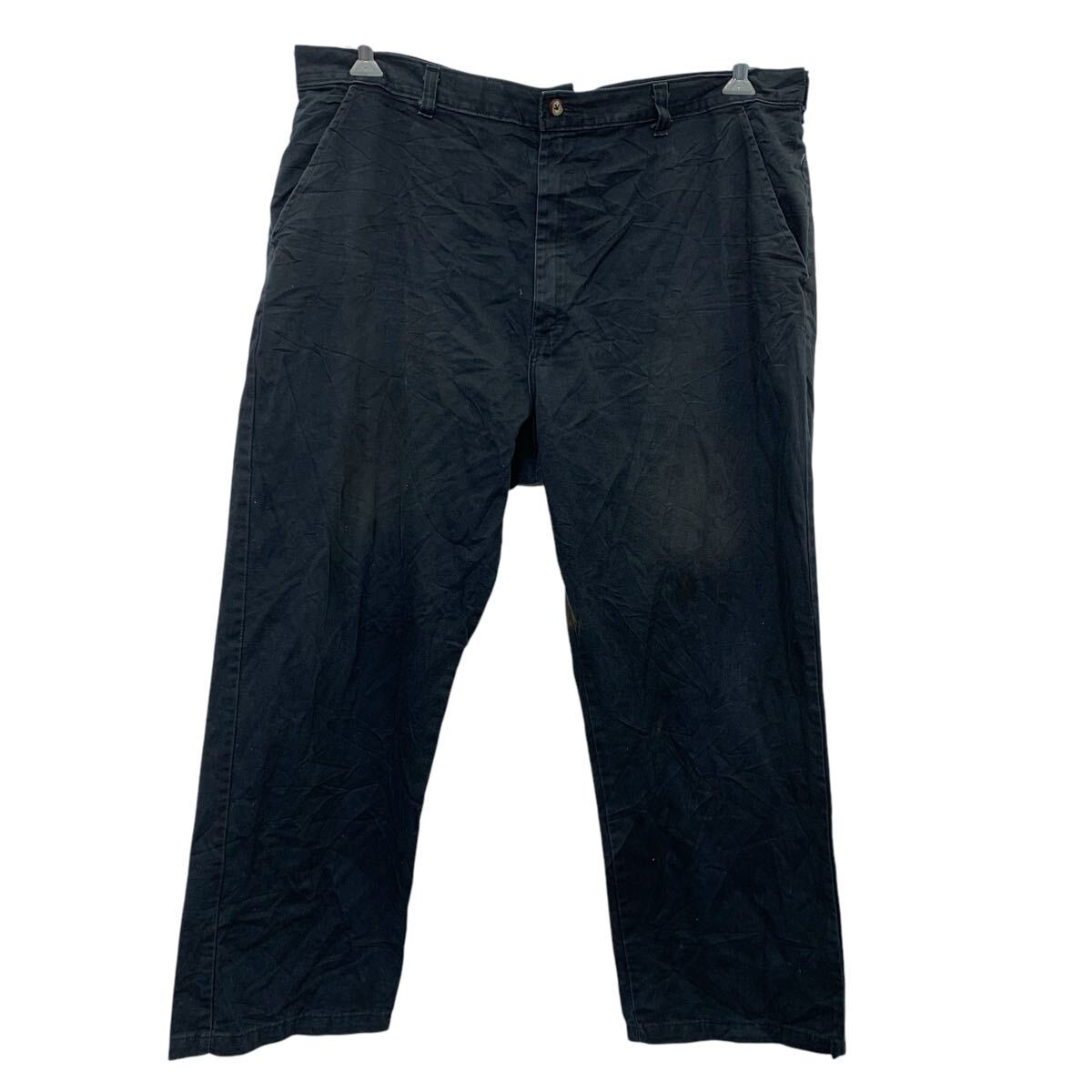 【中古】【古着】 Dickies ワークパンツ W40 ディッキーズ ブラック ジップアップ ビッグサイズ ワーク ボトムス 古着卸 アメリカ仕入 2504-119