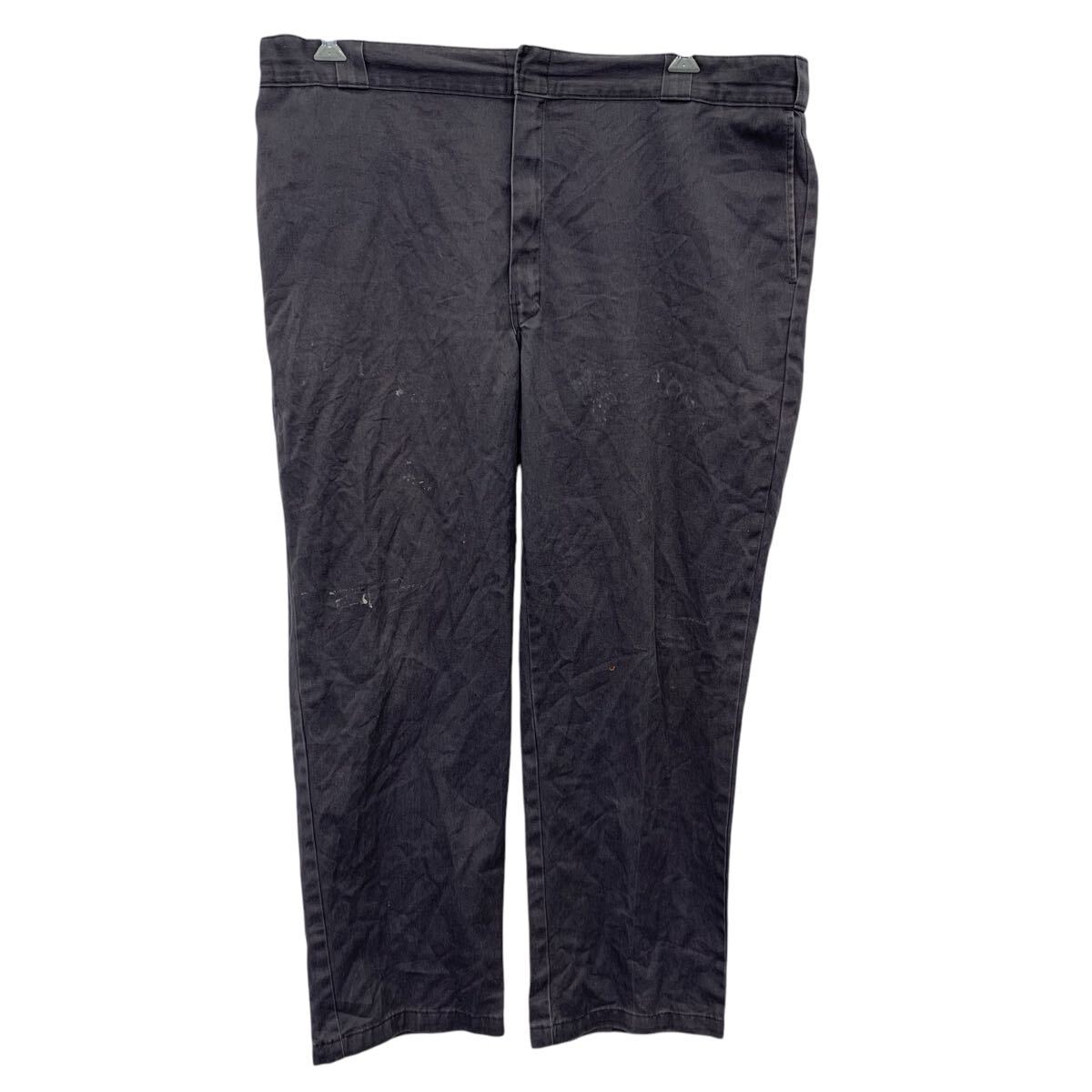 【中古】【古着】 Dickies 874 ワークパンツ W44 ディッキーズ グレー系 ジップアップ ビッグサイズ ワーク ボトムス 古着卸 アメリカ仕入 2504-124
