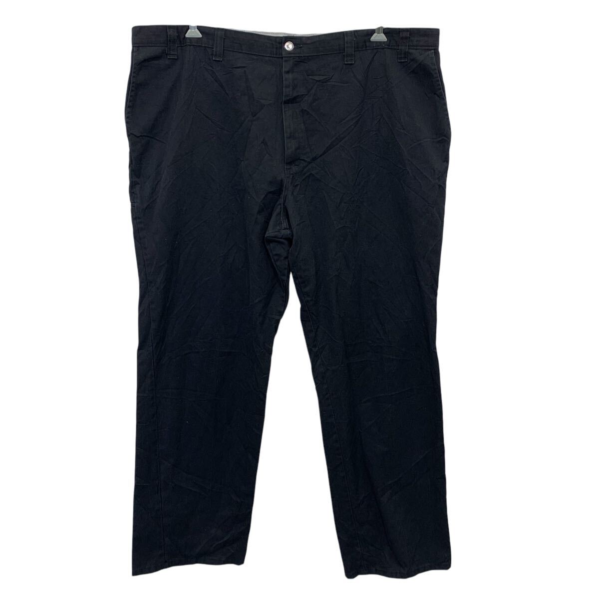 【中古】【古着】 Dickies ワークパンツ 48 ディッキーズ ブラック ジップアップ ビッグサイズ ワーク ボトムス 古着卸 アメリカ仕入 2504-127