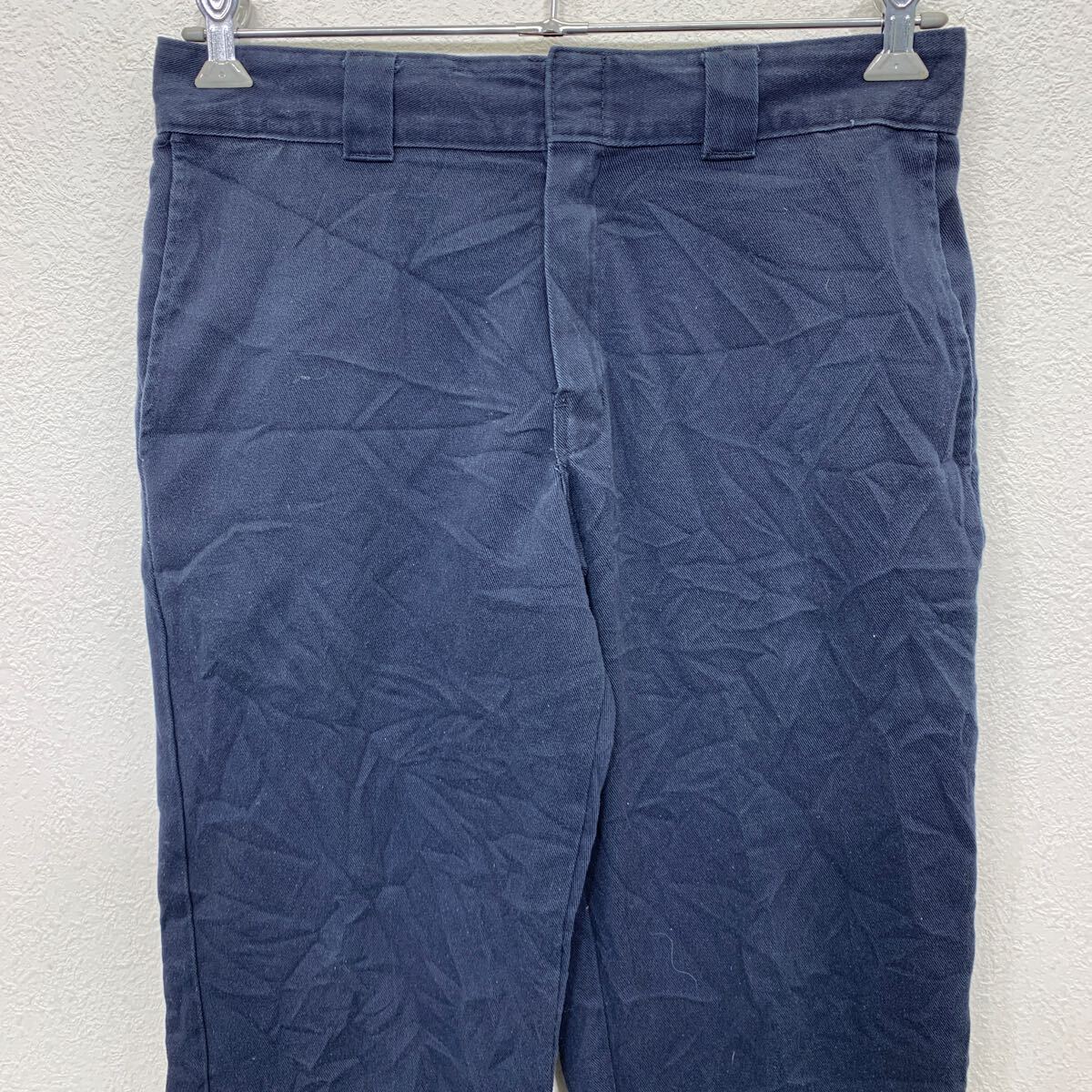 【中古】【古着】 Dickies 874 ワークパンツ W33 ディッキーズ ネイビー ジップアップ ワーク ボトムス 古着卸 アメリカ仕入 2504-128